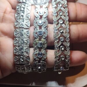 Elegant Silver Bracelet Set